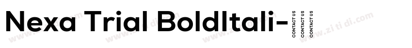 Nexa Trial BoldItali字体转换